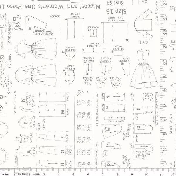 108-wideback-bee-backings-borders-lori-holt-gray 108" Wideback - Bee Backings & Borders - Lori Holt - Gray