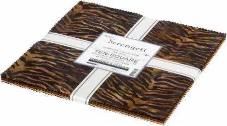 10in Squares Serengeti Batik, 42pcs/bundle