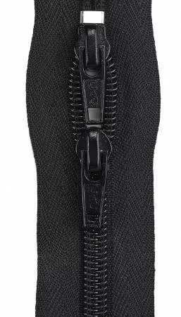 12" Zipper Black Double Pull