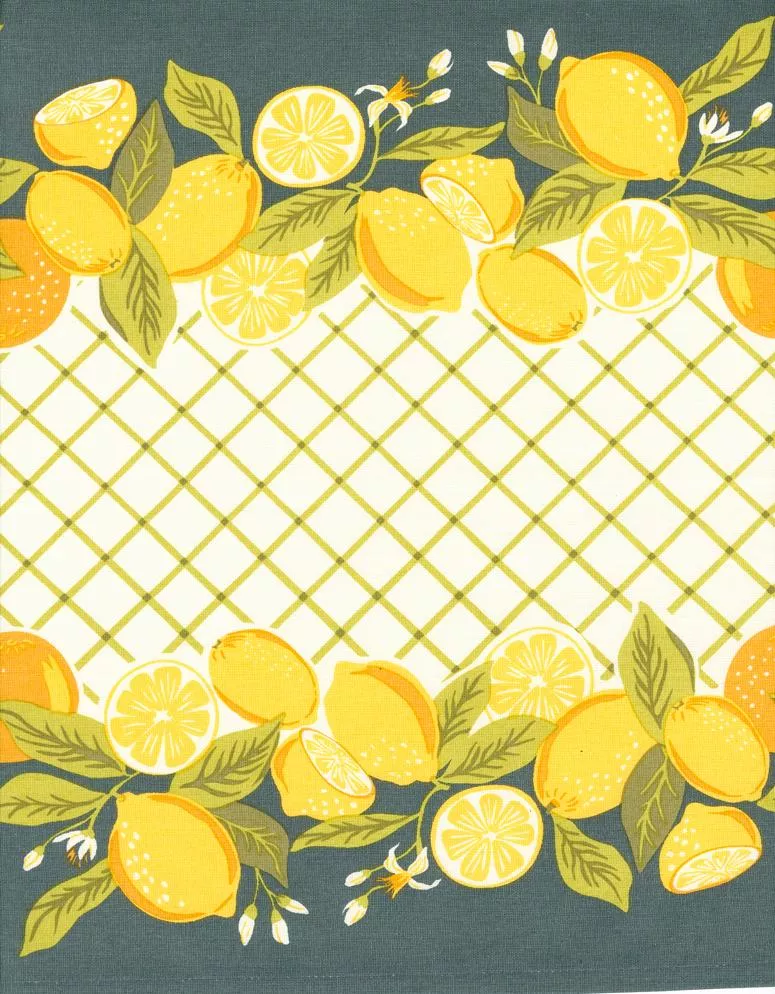 16" Classic Retro Lemon Delight Moda Toweling#1