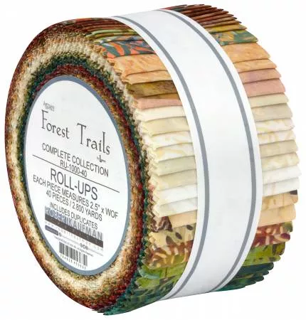 2-1/2in Strips, Forest Trails Batik, 40pcs/bundle
