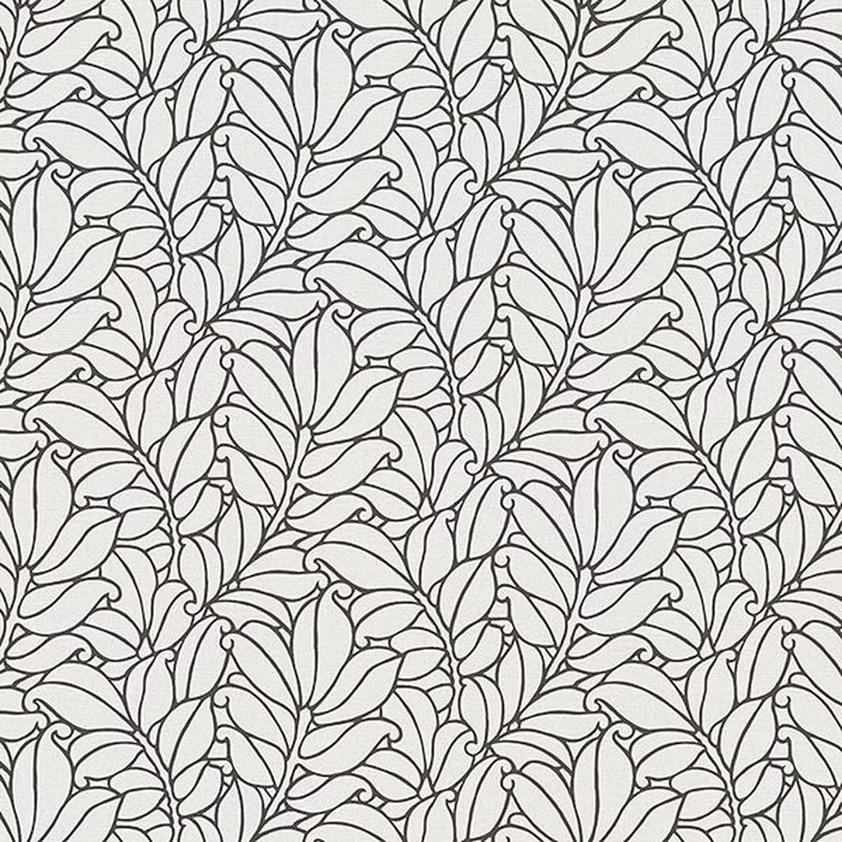 2971-86322-coraline-white-leaf-wallpaper 2971-86322 Coraline White Leaf Wallpaper