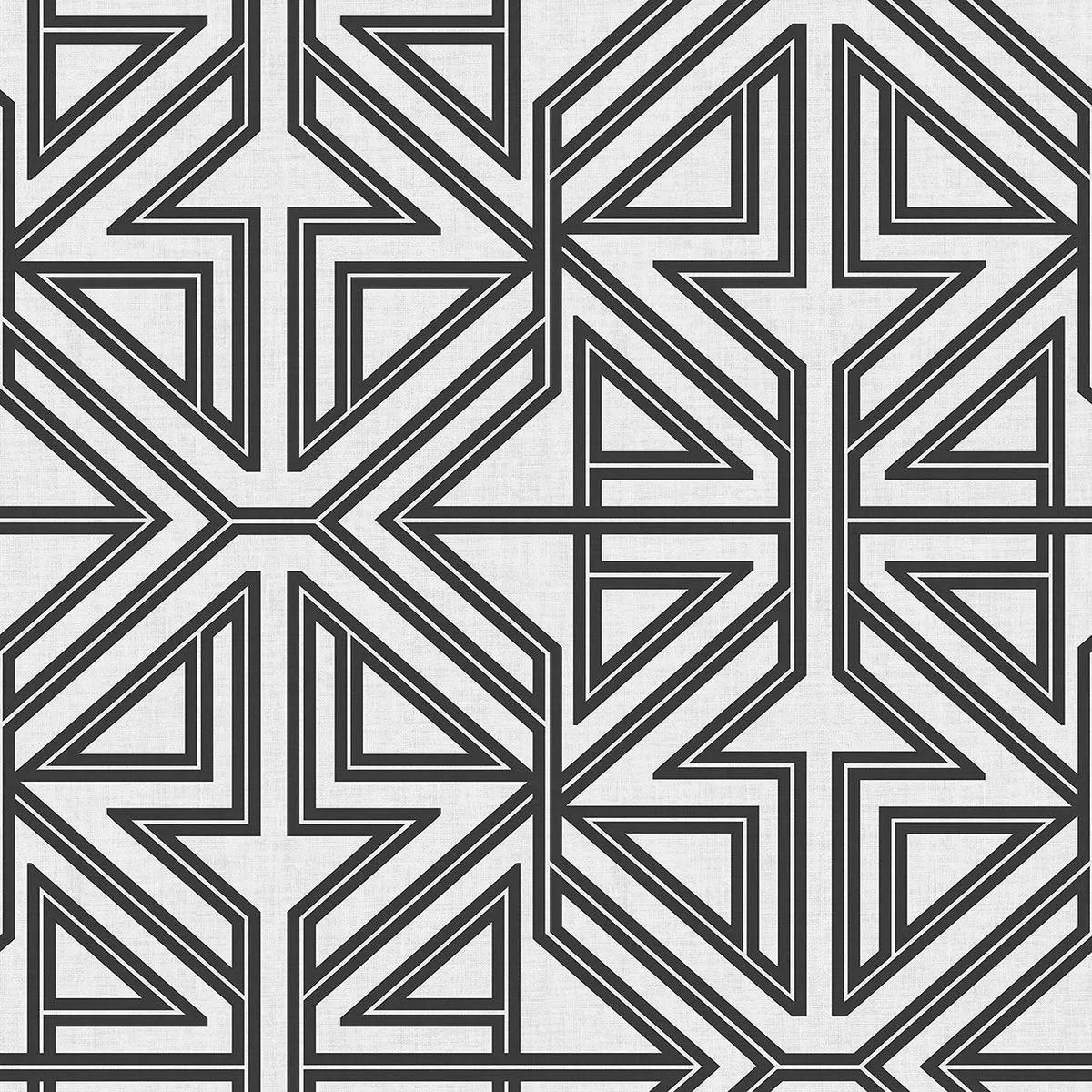 2975-26231-kachel-black-geometric-wallpaper 2975-26231 Kachel Black Geometric Wallpaper