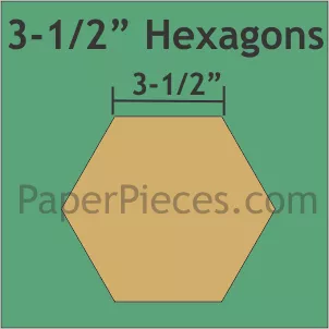3-1/2 Inch Hexagons No Seam