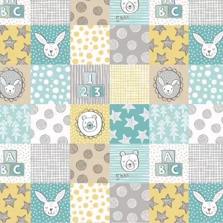 3 inch nursery squares yellow