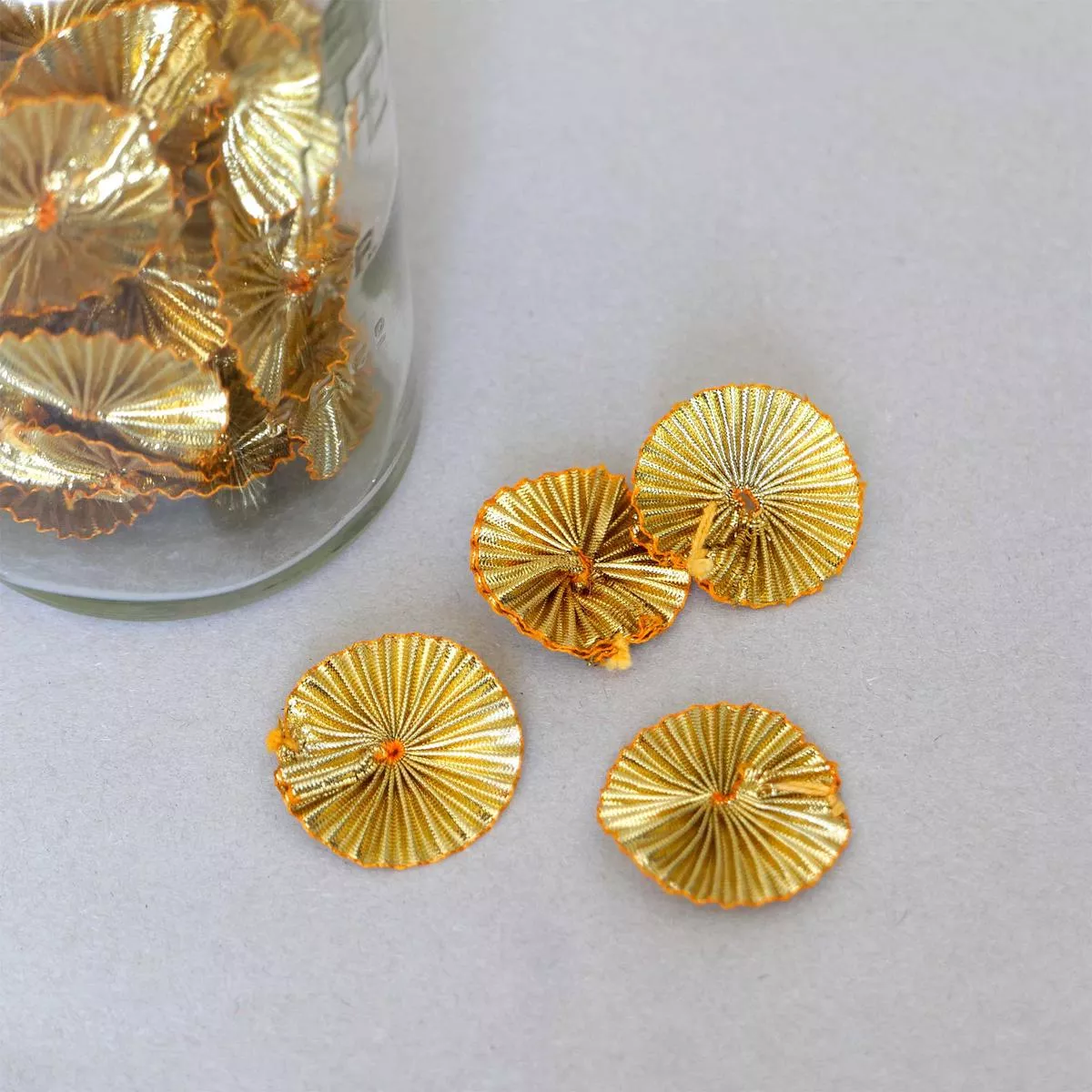 3 x Gold Rosette – 40mm