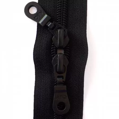 30in Zipper Jet Black Double Pull