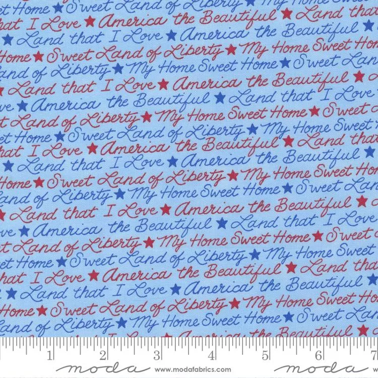 All American Words Sky Blue