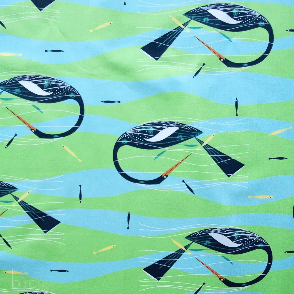 anhinga-poplin-by-charley-harper-ford-times-birds-vol-1 Anhinga Poplin | By Charley Harper | Ford Times Birds Vol 1