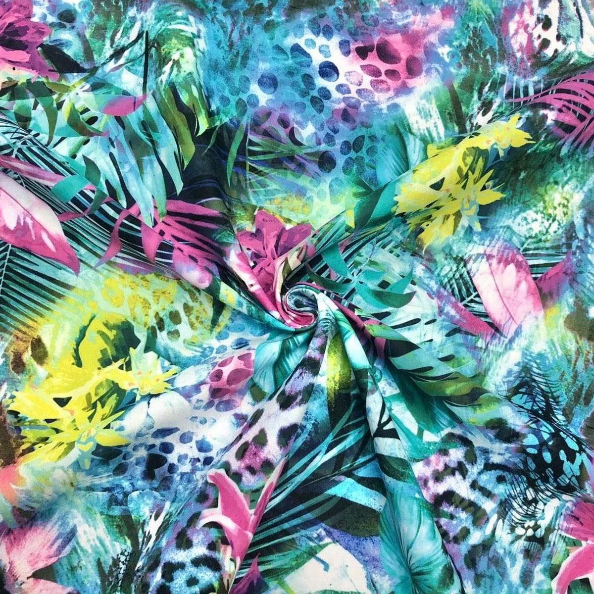 aqua-tropical-leopard-cotton-touch-polyester-fabric Aqua Tropical Leopard Cotton-Touch Polyester Fabric