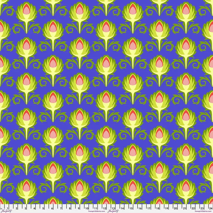 Artichoke in Blue | Jane Sassaman | Vegetable Patch Collection
