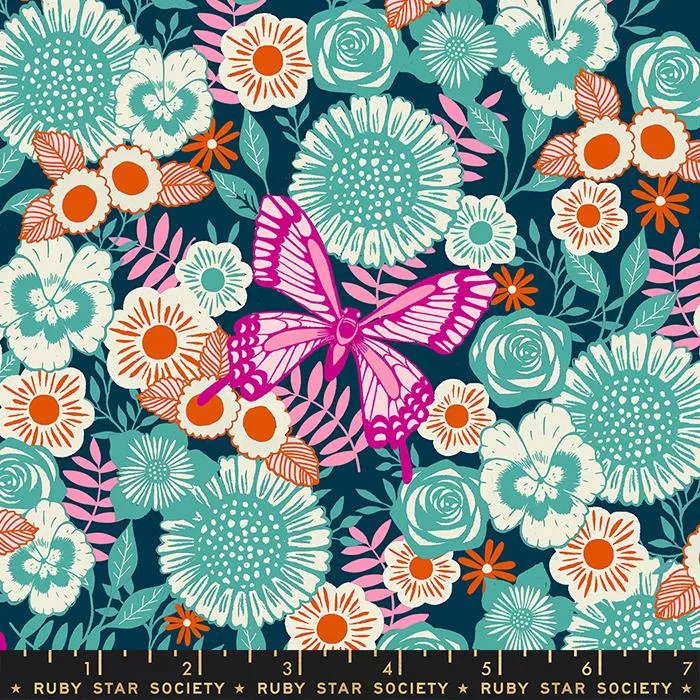Backyard Butterfly Garden Teal