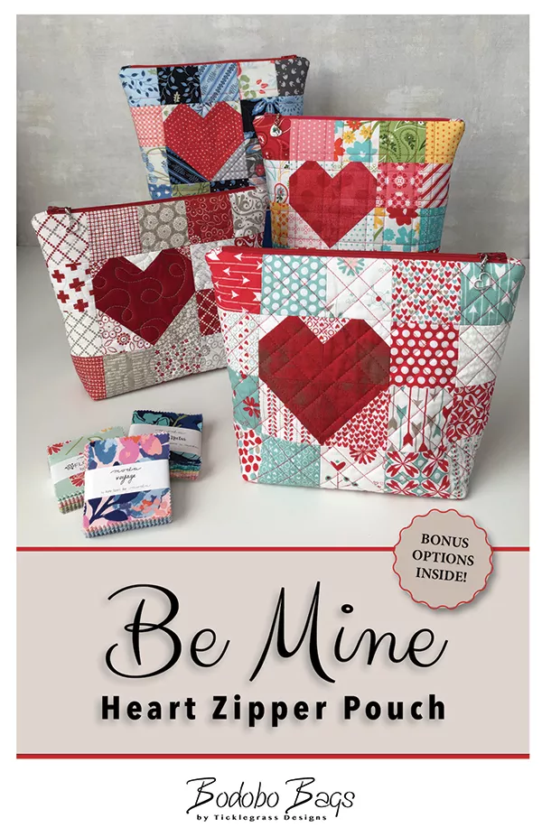 Be Mine Heart Zipper Pouch