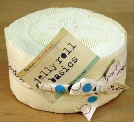 Bella Solid Jelly Roll Snow 9900JR 11