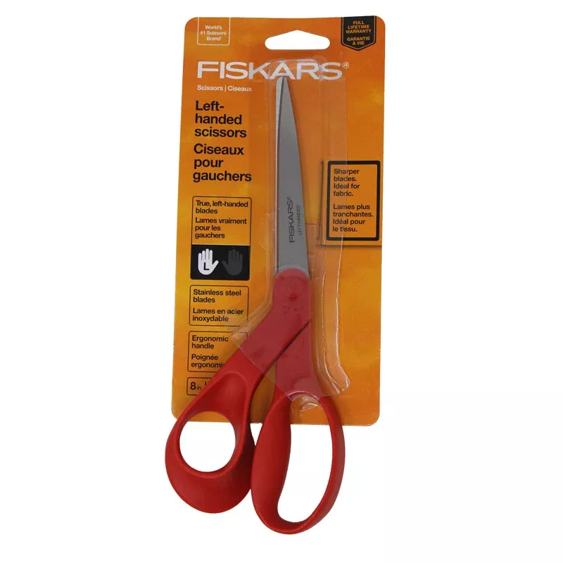 Bent Left-Handed 8" Scissors - Fiskars