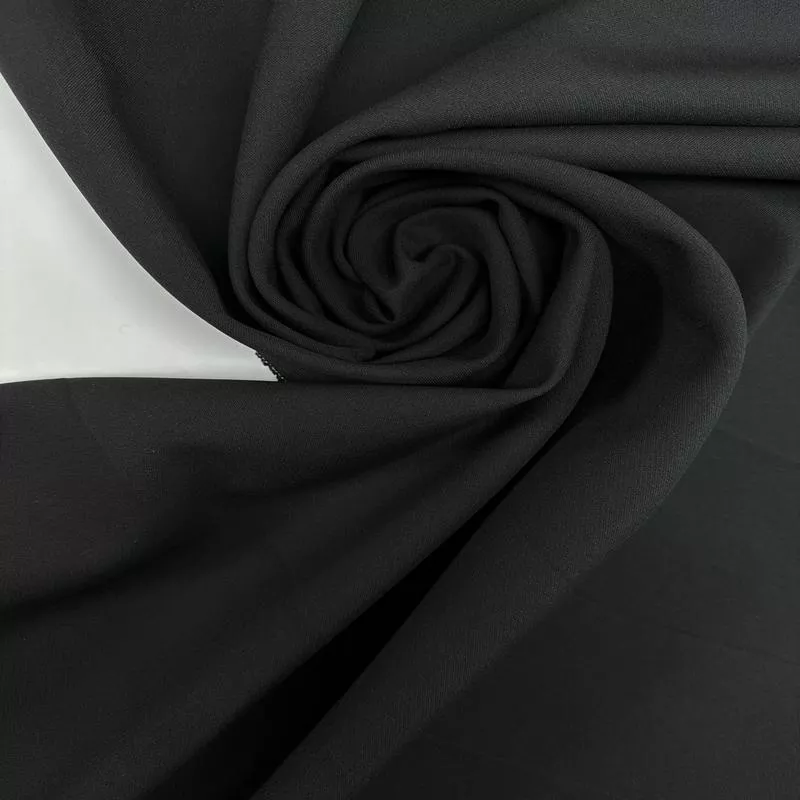 black-bonded-polyester-blend-suit-fabric Black Bonded Polyester Blend Suit Fabric