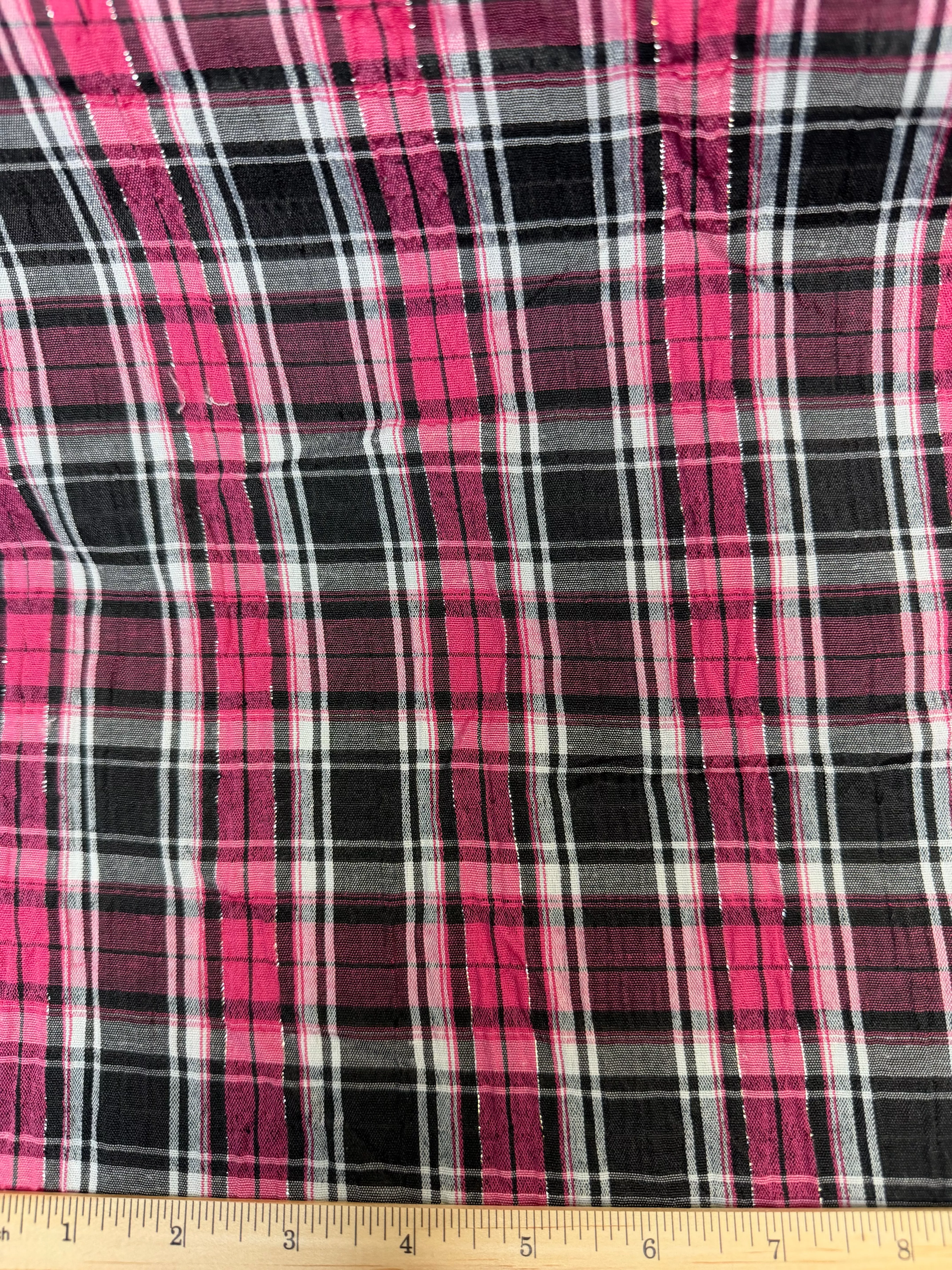 Black Pink White Plaid | Cotton