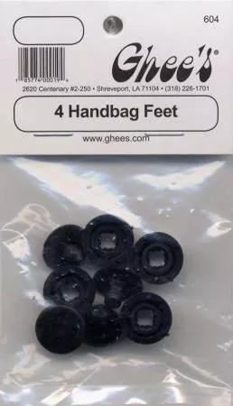 Black Plastic Handbag Feet 5/8in