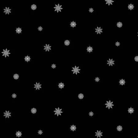 Black Small Snowflake
