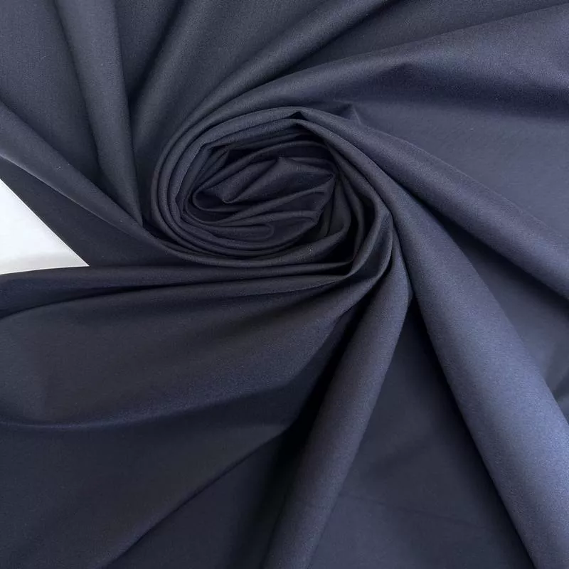 Blue Black Wool Twill