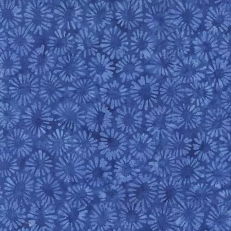 Blue Sliced Circles Batik