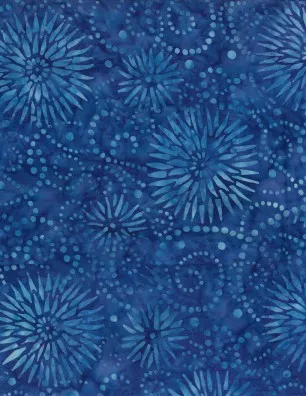 Blue Sundial Batik