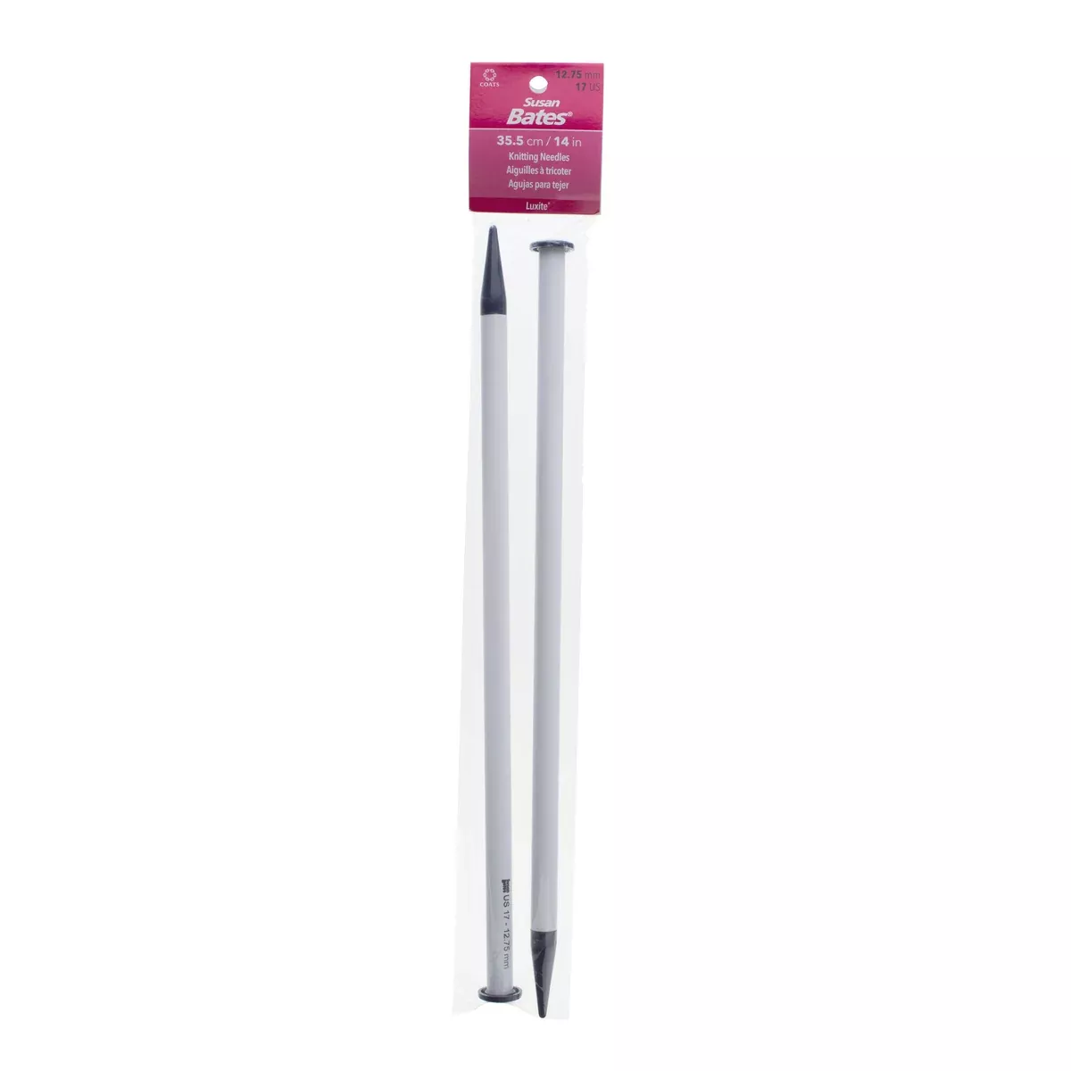 Bulky Plastic Knitting Needles - 14" (35.5cm) - Luxite/Susan Bates