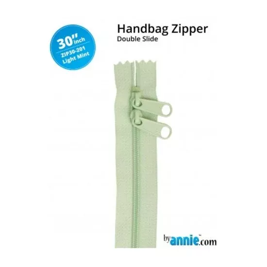by-annie-double-slide-handbag-zipper-light-mint-30 by annie Double Slide Handbag Zipper Light Mint 30"