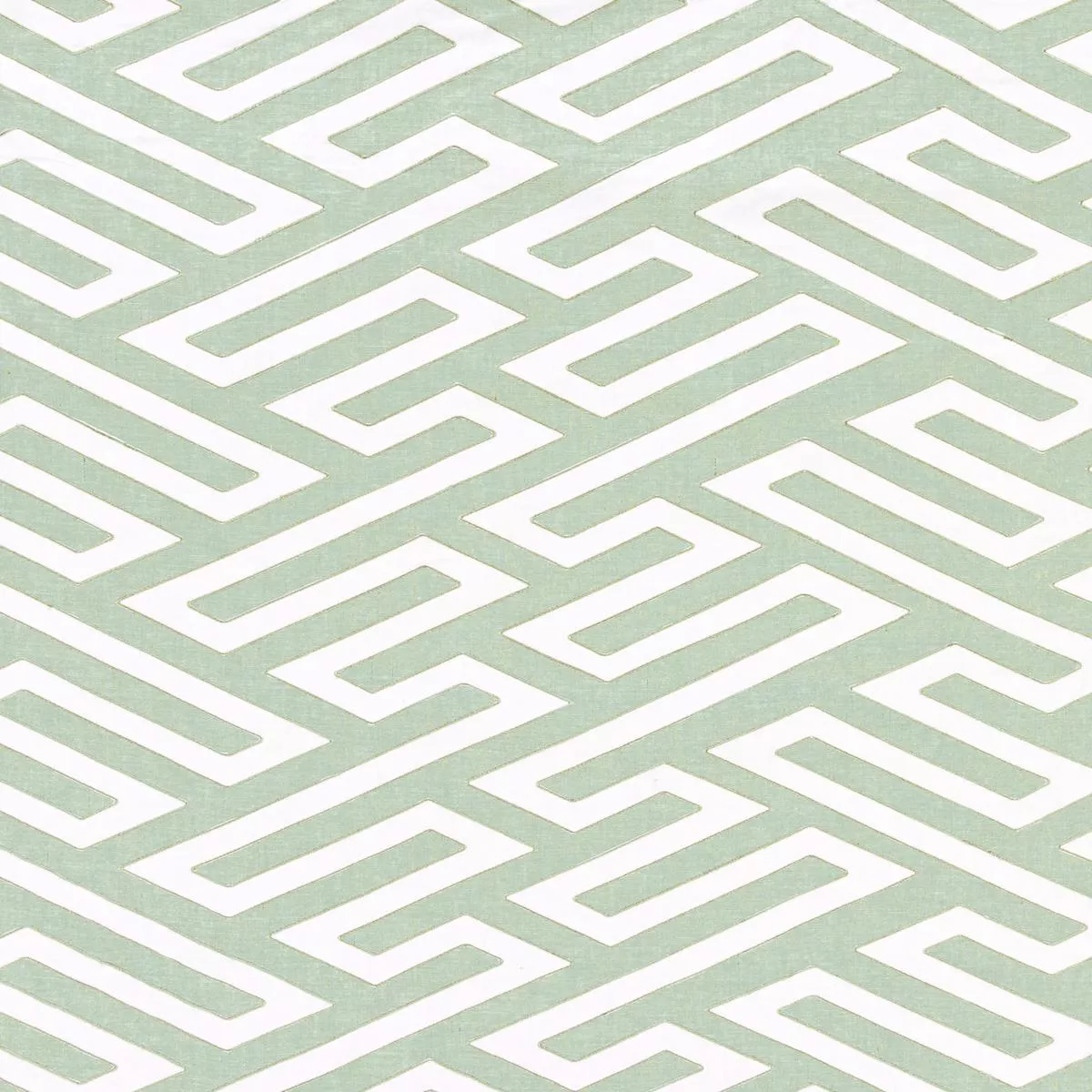 canton-fret-applique-eucalyptus-fabric Canton Fret Applique Eucalyptus Fabric