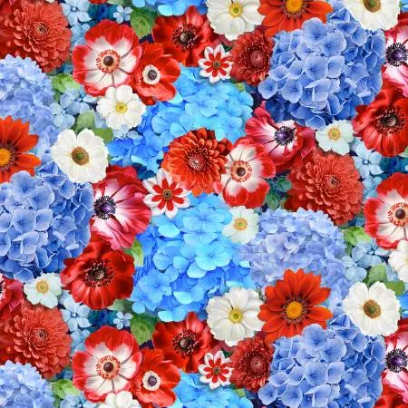 CD3268Multi Packed Red White Blue Floral