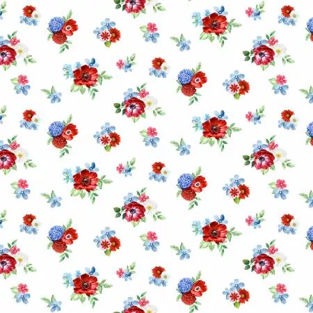 CD3271 White Small Tossed Floral