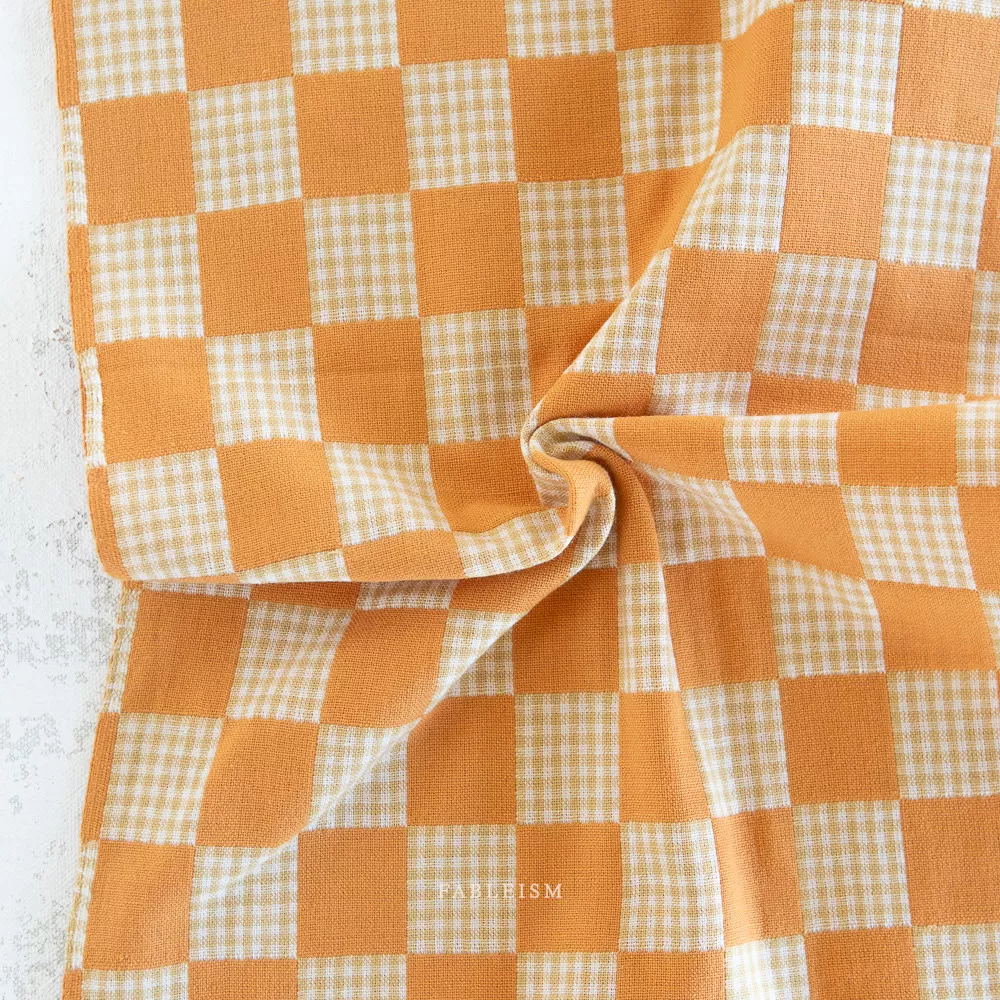 checkmate-checkers-in-butterscotch-fabric-half-yards Checkmate, Checkers in Butterscotch, Fabric Half-Yards
