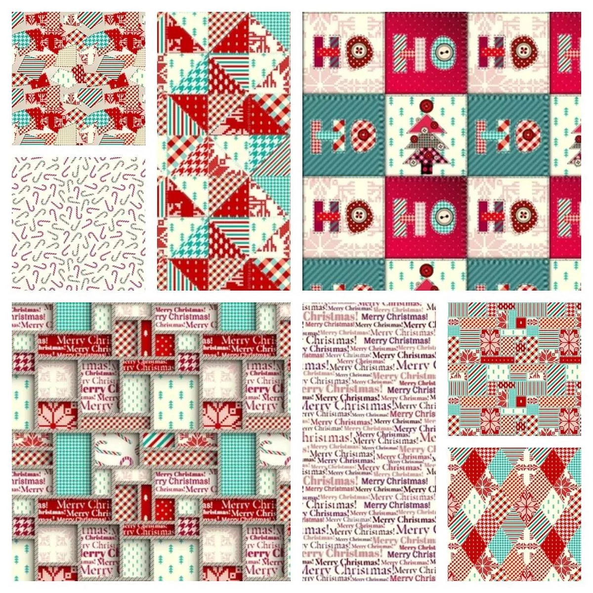 christmas-patchwork-fat-quarter-bundle-8-pieces Christmas Patchwork Fat Quarter Bundle – 8 Pieces