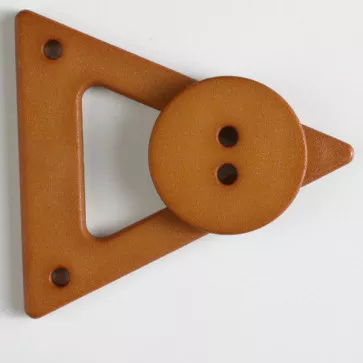 Closure with button - Size: 70mm - Color: Rust