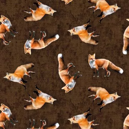 Clothworks Brown Digital Fox Y3858-15