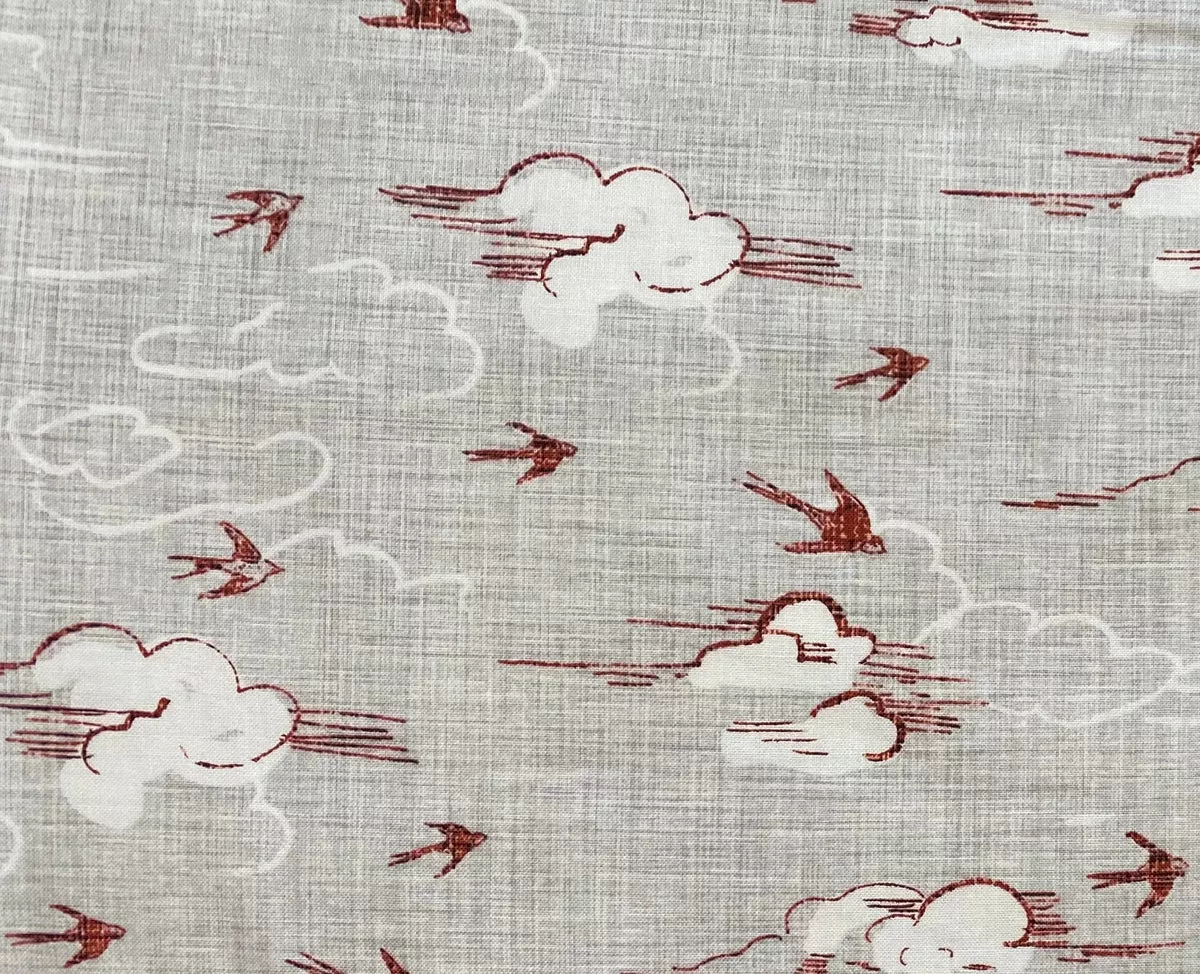 Clothworks Light Pewter Birds and Sky