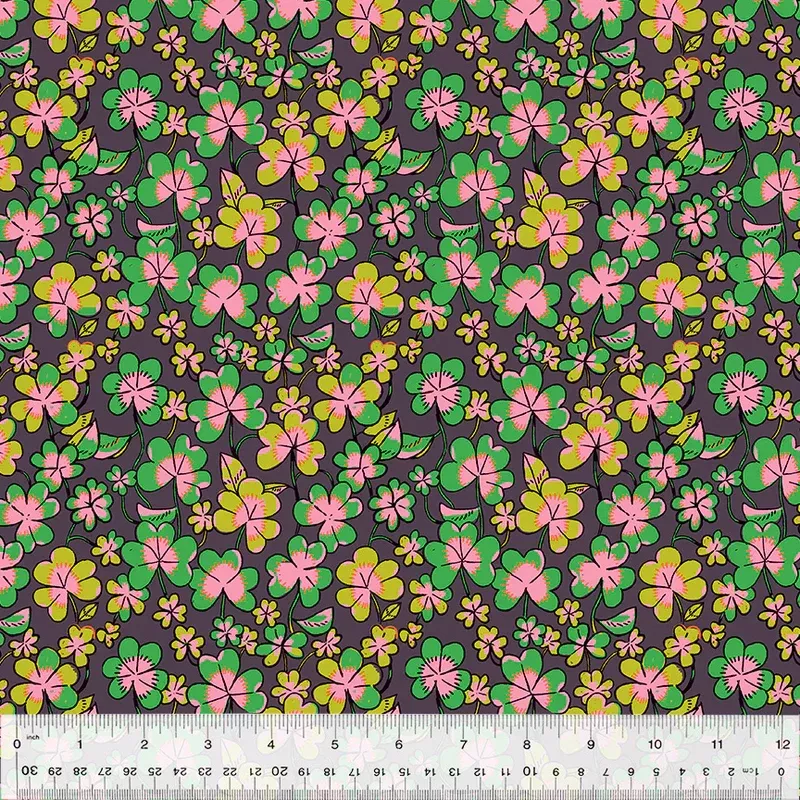 Clover in Eggplant | Heather Ross | Forestburgh