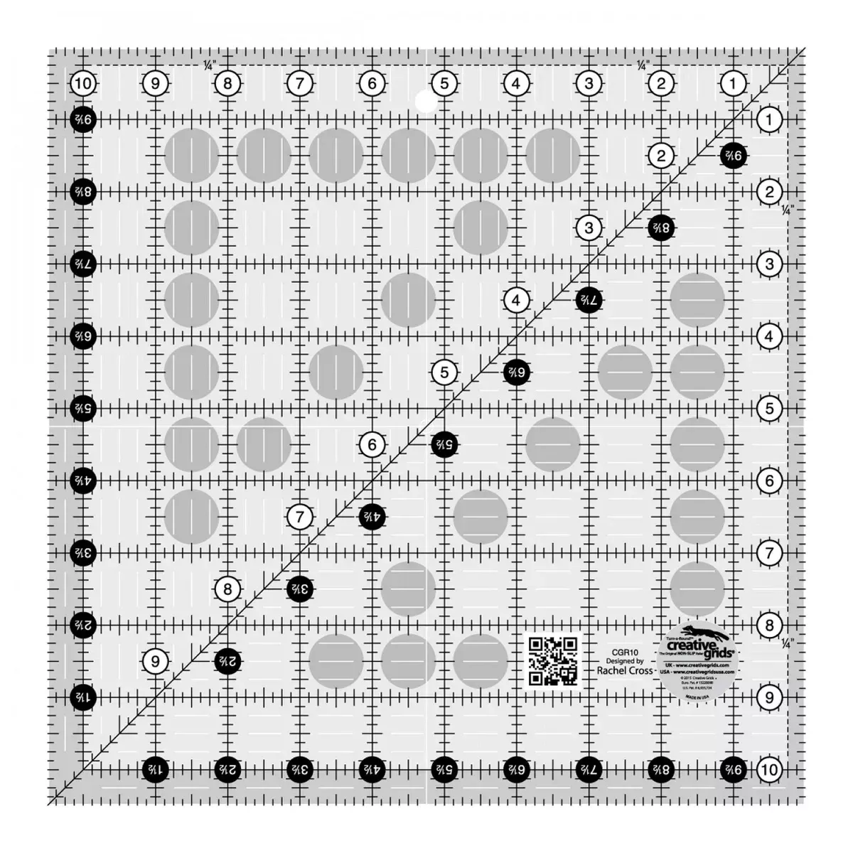 Creative Grids 10 1/2 x 10 1/2 Rulers