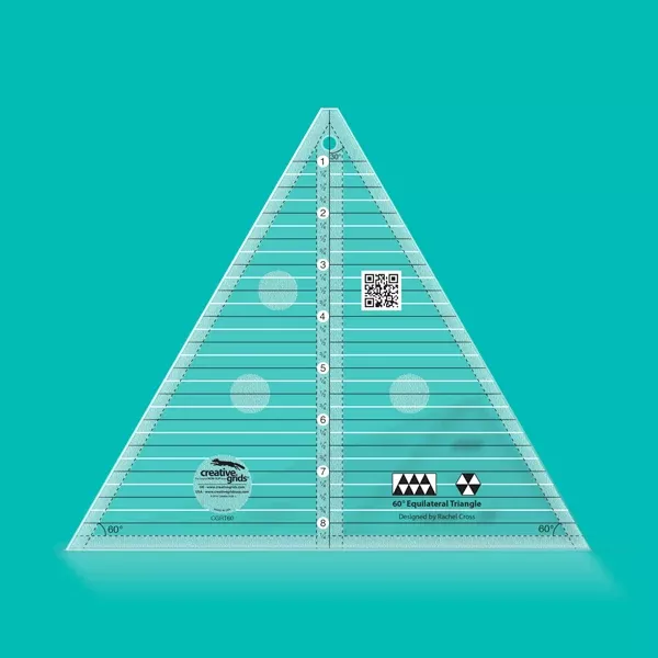 creative-grids-60-degree-triangle-8-1-2in-quilt-ruler Creative Grids 60 Degree Triangle 8-1/2in Quilt Ruler