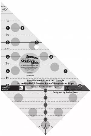 Creative Grids Multi Size Triangle 45 and 60 Degrees