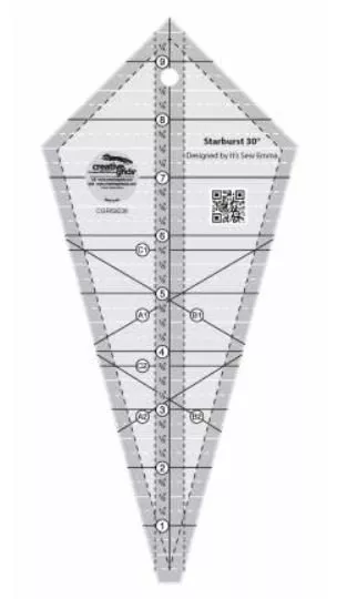 creative-grids-starburst-30-degree-triangle-ruler Creative Grids Starburst 30 Degree Triangle Ruler