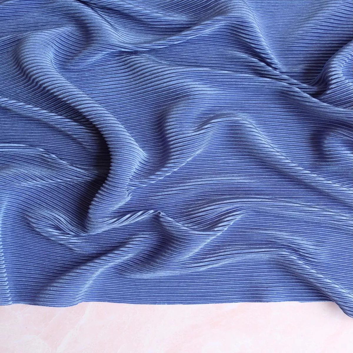 denim-blue-pleated-knit Denim Blue Pleated Knit
