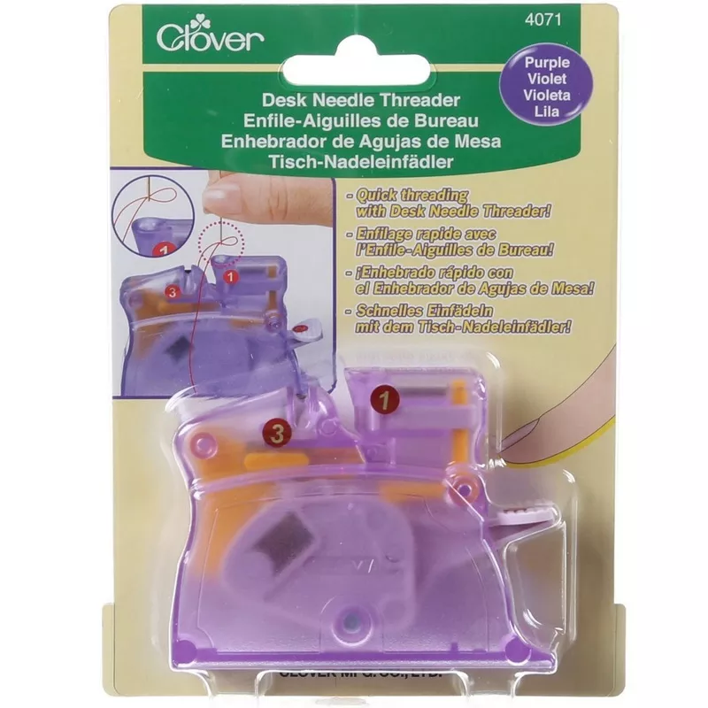 Desk Needle Threader Purple