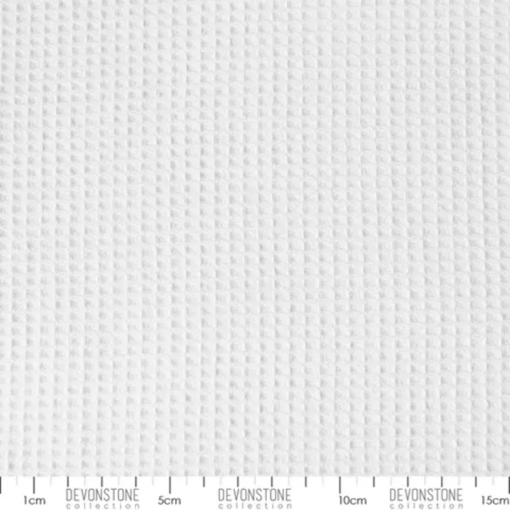 devonstone-white-waffle-fabric-dv2700 Devonstone White Waffle Fabric DV2700