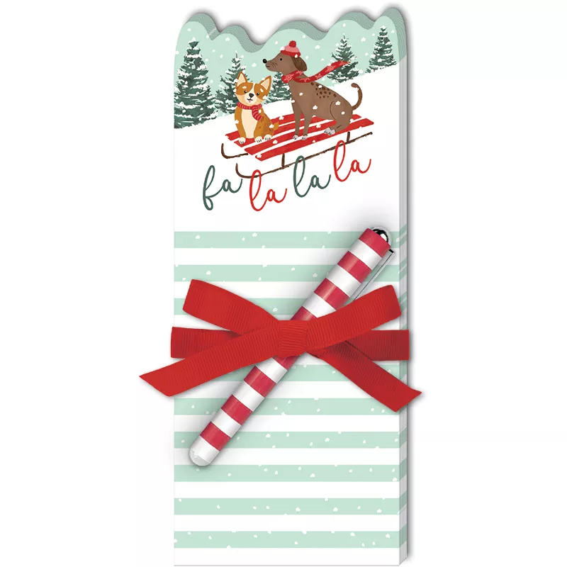 Diecut Ntpd w/Pen Sledding Dogs