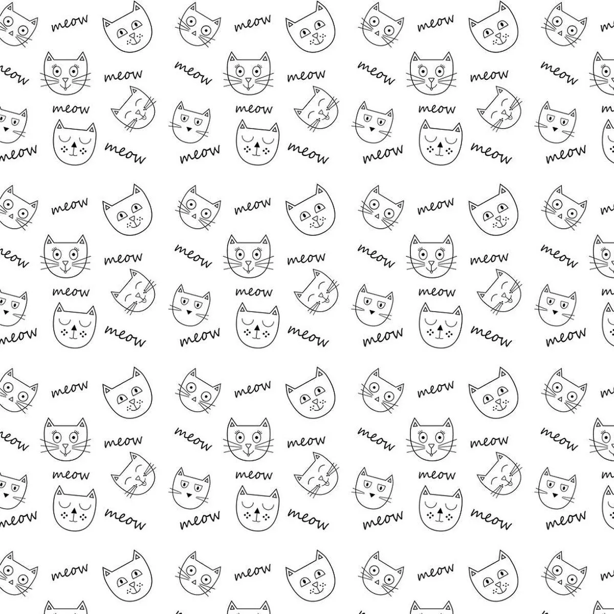 digitally-printed-cats-script-fabric Digitally Printed Cats And Script Fabric