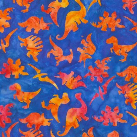 Dino-mite Dinosaurs Evening Batik