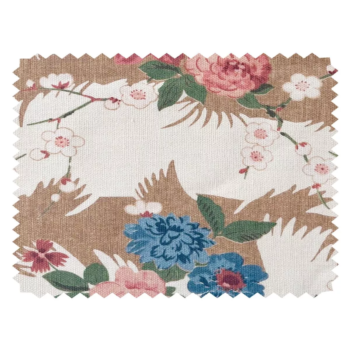 dora-chintz-linen-fabric-by-nathan-turner-saddle-green ‘Dora Chintz’ Linen Fabric by Nathan Turner – Saddle Green