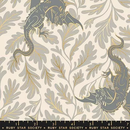 dragon-lair-in-oyster-metallic-fireglow-by-sarah-watts-ruby-star-society-rs2132- Dragon Lair in Oyster Metallic | FireGlow by Sarah Watts| Ruby Star Society | RS2132 11M