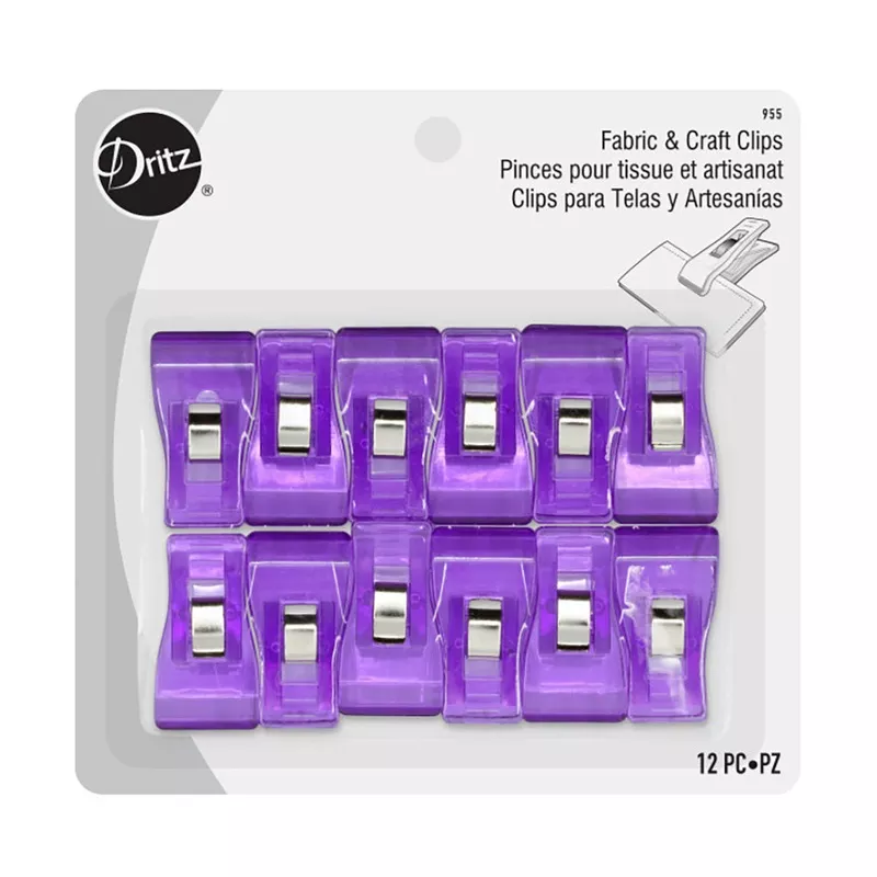 dritz-fabric-clips-purple-12ct Dritz Fabric Clips – Purple – 12ct